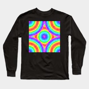 Rainbow bull eye pattern tile Long Sleeve T-Shirt